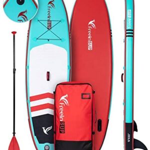 Freein Inflatable SUP Stand Up Paddle Board Ocean ISUP 10'x33 x6 Package - Backpack, Dual Pump, Paddle, Camera Mount, Adaptor